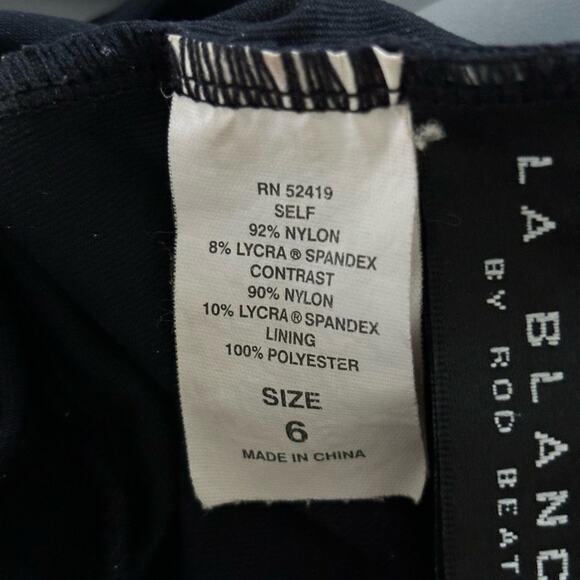 La Blanca Twist Ruched Front Flattering Tankini Swim Top Black Size 6 - Picture 6 of 7